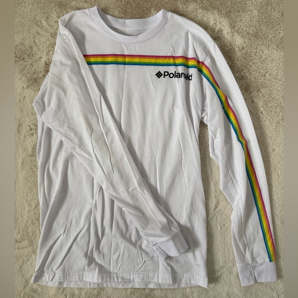 Polaroid Long Sleeve Shirt with Rainbow Accent